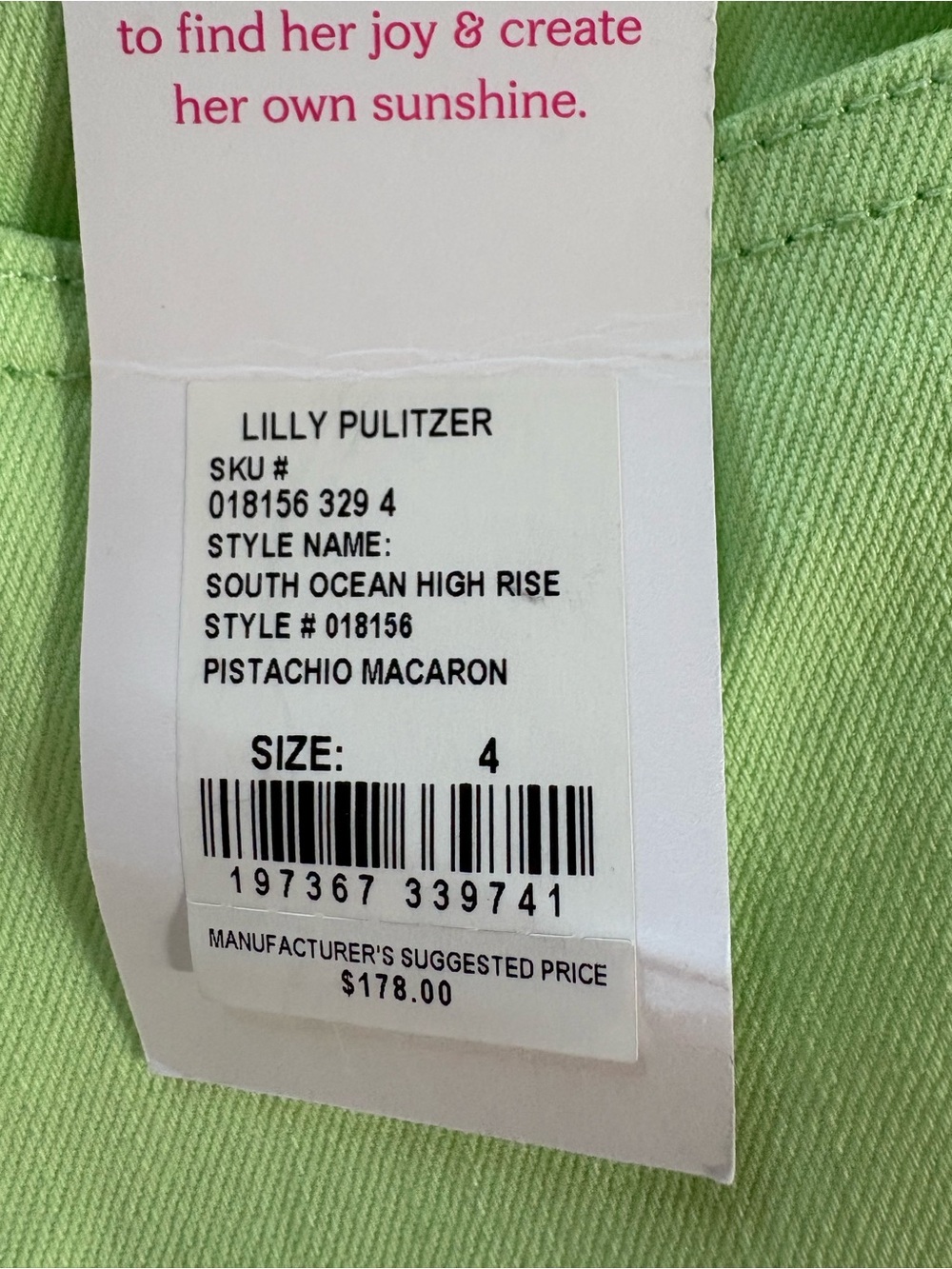 Lilly Pulitzer South Ocean High Rise Skinny Size 4 - Picture 3 of 3